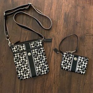 Coach crossbody with matching wristlet